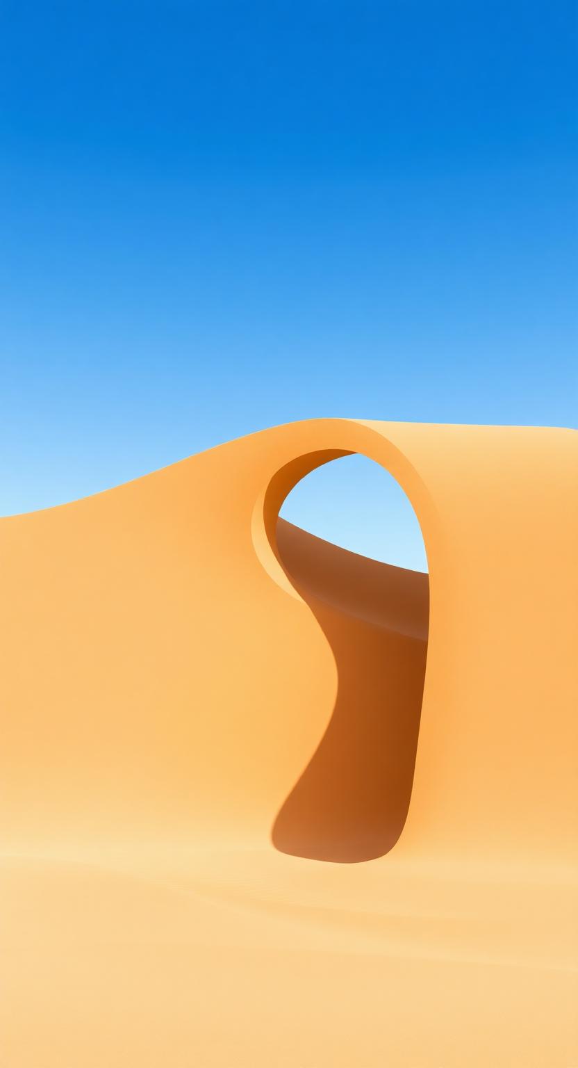 Sand Arch – warmes minimalistisches Wallpaper