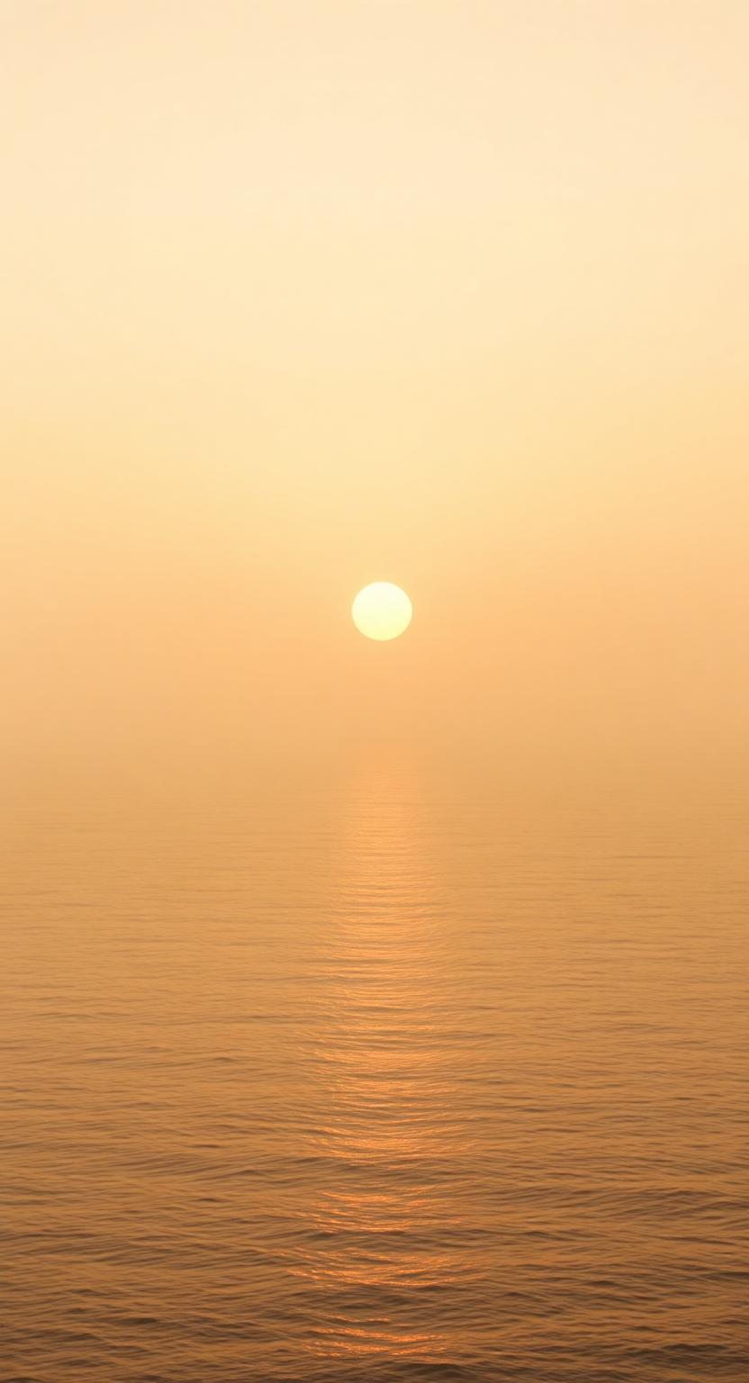 Golden Horizon – warmes minimalistisches Wallpaper